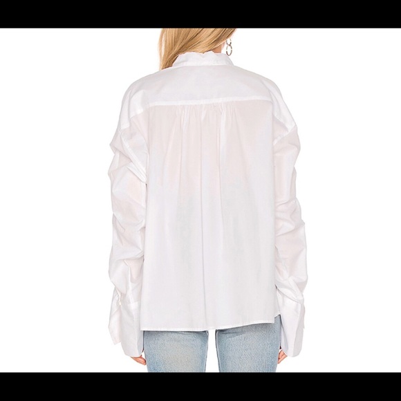 FREE PEOPLE brown eyed girl button down white top - Picture 2 of 8